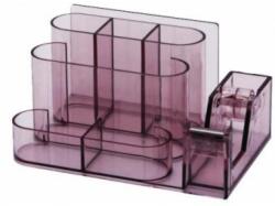 KEJEA Suport plastic pentru accesorii de birou, 7 compartimente, 168 x 78mm, KEJEA - fumuriu (KJ-K-098-BR)