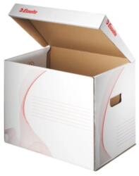 ESSELTE Container arhivare si transport Esselte Standard, cu capac, carton, 100% reciclat, FSC, alb (ES-128911)