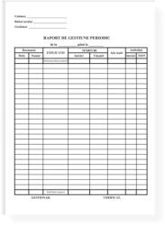  Raport gestiune periodic, A4, tipar fata, 100 file/carnet (TP019041)
