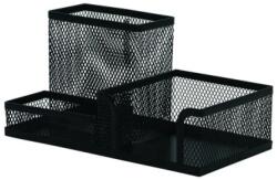 Q-CONNECT Organizer metalic Mesh, de birou, 3 compartimente, Q-Connect - negru (KF16572) - ihtis