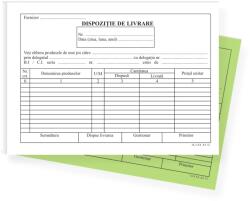  Dispozitie livrare, A5, tipar fata, autocopiativ, 2 ex alb/color 50 seturi/carnet (TP019035)