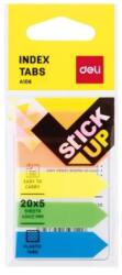 Deli Index adeziv plastic sageata 12x43mm 5 culori 20 file/culoare, DELI (DLEA10602)