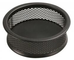 Q-CONNECT Suport metalic Mesh, pentru agrafe, rotund - D90mm, H32mm, Q-Connect - negru (KF15102)