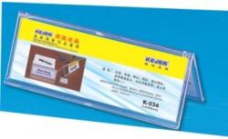 KEJEA Display nume pentru birou, din plastic, forma A, 85 x 250mm, KEJEA - transparent (KJ-K-034) - ihtis