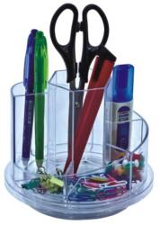 KEJEA Suport plastic pentru accesorii de birou, rotativ, 7 compartimente, KEJEA - transparent (KJ-K-087-TR)