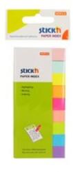 STICKN Stick index hartie color 50 x 12 mm, 9 x 50 file/set, Stick"n - 9 culori neon (HO-21689)