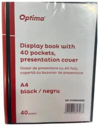 Optima Dosar de prezentare personalizabil, A4, cu 40 folii, coperta rigida, Optima - negru (OP-515004005)
