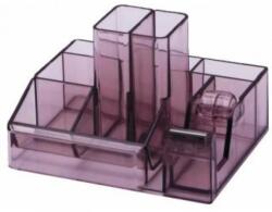 KEJEA Suport plastic pentru accesorii de birou, 8 compartimente, 148 x 87mm, KEJEA - fumuriu (KJ-K-099-BR)
