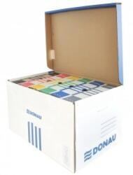 DONAU Container de arhivare cu capac deschidere superioara, carton 490gsm, DONAU - albastru/alb (DN-7665301FSC-10)