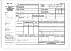  Foaie de parcurs autovehicule persoane, A4, tipar fata/verso, 100 file/carnet (TP019066)