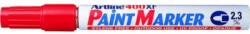 ARTLINE Marker cu vopsea ARTLINE 400XF, corp metalic, varf rotund 2.3mm - rosu (EK-400XF-RE) - ihtis