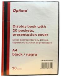 Optima Dosar de prezentare personalizabil, A4, cu 10 folii, coperta rigida, Optima - negru (OP-515001005)
