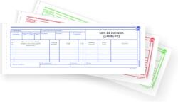  Bon consum colectiv, 1/2A4, tipar fata, autocopiativ, 3 ex alb/color 50 seturi/carnet (TP63650)