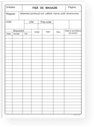  Fisa de magazie, A5, tipar fata/verso, 120 g/mp (TP019001)