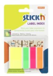 STICKN Film index autoadeziv 45 x 12mm + 45 x 25, 4 x 30 file, Stick"n - 4 culori (HO-21470)