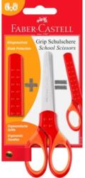Deli Foarfeca scolara cu protectie grip rosie, FABER-CASTELL (FC181550)