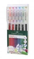Faber-Castell Set 6 buc pix cu gel 0.7mm Fast gel FABER-CASTELL (FC640908)