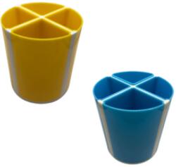 KEJEA Suport plastic pentru instrumente de scris, cilindric, 4 compartimente , KEJEA - culori asortate (KJ-K-922)