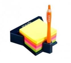 Stick'n Cub autoadeziv cu suport, 76 x 76 mm, 400 file, Stick'n - 5 culori neon (HO-21272)