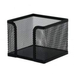 Q-CONNECT Suport metalic Mesh, pentru cub notite, Q-Connect - negru (KF00878)