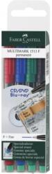 Faber-Castell Set 4 markere permanente F Multimark 0.6mm Faber-Castell (FC151304)
