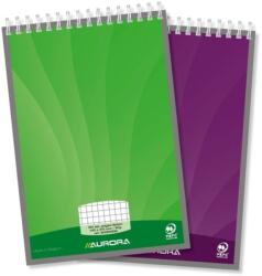 AURORA Blocnotes cu spirala, A5, 80 file - 90g/mp, microperforatii, AURORA Mano - matematica (W580MQ5) - ihtis