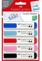 Faber-Castell Marker pentru textile 5 buc/set rosu-albastru, FABER-CASTELL (FC159530)