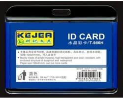 KEJEA Suport PP-PVC rigid, pentru ID carduri, 85 x 54mm, orizontal, KEJEA -albastru (KJ-T-984H-BL) - ihtis