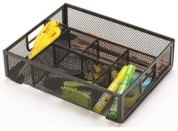 Q-CONNECT Organizer metalic Mesh, de birou, 6 compartimente, Q-Connect - negru (KF17291)