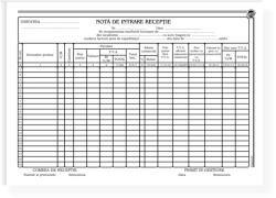  Nota de intrare receptie, A4, tipar fata, 100 file/carnet (TP019012)