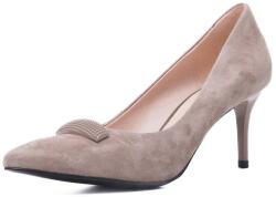 Epica Pantofi dama din piele naturala nabuc, Epica, JIJI70005C 03-I, bej