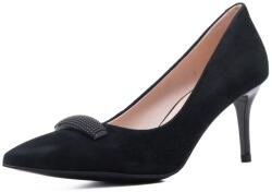 Epica Pantofi dama din piele naturala nabuc, Epica, JIJI70005A 01-I, negru