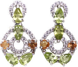 Frumoasa Venetiana Cercei argint peridot (C3042)