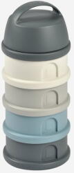 Beaba Recipient Lapte Praf 4 Compartimente Beaba +0 luni Mineral Grey/Blue