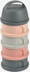 Beaba Recipient Lapte Praf 4 Compartimente Beaba +0 luni Mineral Grey/Pink