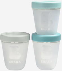 Beaba Set 3 Recipiente Beaba Din Silicon 200ml +4 Luni Jungle