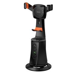 hoco. K26 asztali tartó (műanyag, 360°, automata arckövetés, 4.7 - 7" méretig) FEKETE (K26)