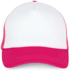 K-UP Kp111 Trucker Mesh Cap - 5 Panels U (kp111-white/fuchsia-unic-100)