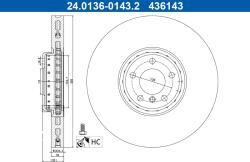 ATE Disc frana compus BMW X6 E71/F16, X5 E70 ATE 24.0136-0143.2 (24.0136-0143.2)
