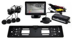 AMiO Tolatóradar 4 Darab Fekete 22 mm-es Szenzorral, 4.3" Tft Monitorral + Rendszám
