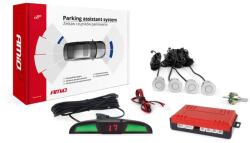 AMiO Tolatóradar Cob Led Kijelzővel 4 Darab Ezüst 22 mm-es Szenzorral