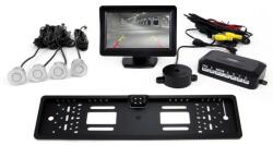 AMiO Tolatóradar 4 Darab Ezüst 22 mm-es Szenzorral, 4.3" Tft Monitorral + Rendszám