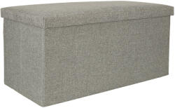 Inlea4Home Összecsukható puff tárolórekesszel 76 x 38 x 38 cm Inlea4Home - szürke (IA-KX4619)