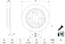 Bosch Disc frana BOSCH 0 986 479 E95 (0 986 479 E95) - fixbox