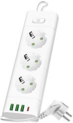 Kobi 3 Plug + 4 USB 1,5 m Switch (KB0581)