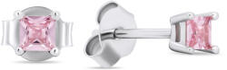 Brilio Silver Cercei de argint cu pietre roz deschise de zircon EA592WP