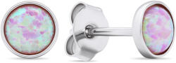 Brilio Silver Cercei din argint cu opale sintetice roz EA579WP