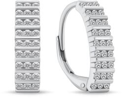 Brilio Silver Gyengéd ezüst fülbevaló cirkónium kővel EA139W