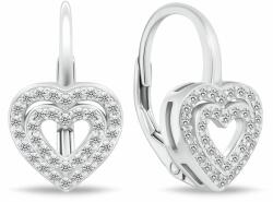 Brilio Silver Bájos ezüst fülbevalók szívvel EA111W