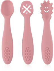 Petite&Mars Take&Match 6m+ kiskanál gyermekeknek Dusty Rose 3 db